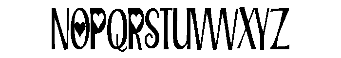 ZP Saint Valentine Love Condensed Font UPPERCASE