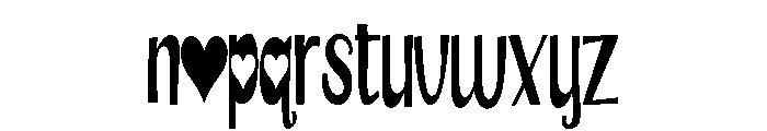 ZP Saint Valentine Love Condensed Font LOWERCASE