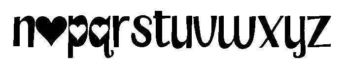 ZP Saint Valentine Love Expanded Font LOWERCASE