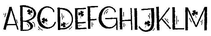 ZP Shamrock My World Font UPPERCASE