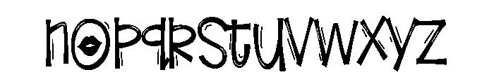 ZP Smooze Smooches Condensed Font LOWERCASE