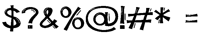 ZP Smooze Smooches Expanded Font OTHER CHARS