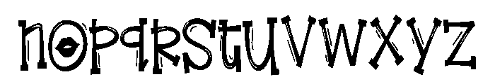 ZP Smooze Smooches Serif Condensed Font LOWERCASE