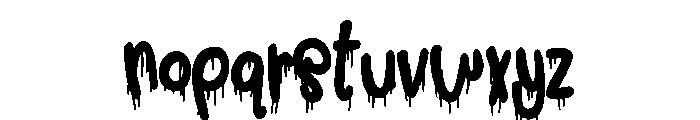 ZP Snogberry Scary Condensed Bold Font LOWERCASE