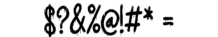 ZP Snogberry Scary Condensed Font OTHER CHARS