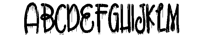 ZP Snogberry Scary Condensed Font UPPERCASE