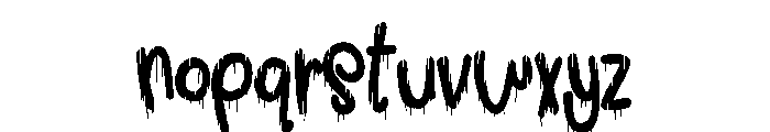 ZP Snogberry Scary Condensed Font LOWERCASE