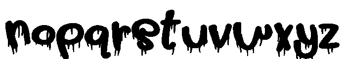 ZP Snogberry Scary Expanded Bold Font LOWERCASE