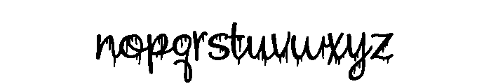 ZP Strawberry Scary Script Bold Font LOWERCASE