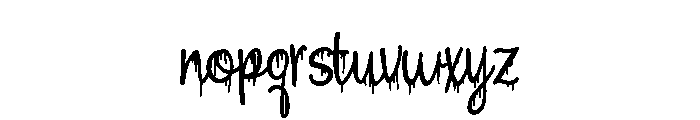 ZP Strawberry Scary Script Condensed Bold Font LOWERCASE