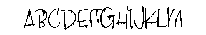 ZP Strawberry Scary Script Condensed Font UPPERCASE