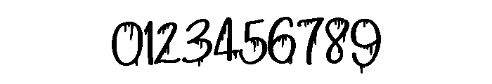 ZP Strawberry Scary Script Expanded Bold Font OTHER CHARS