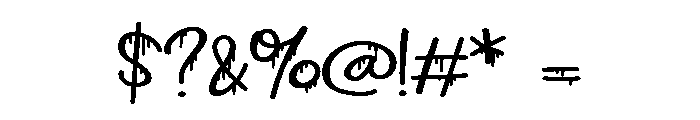 ZP Strawberry Scary Script Expanded Bold Font OTHER CHARS