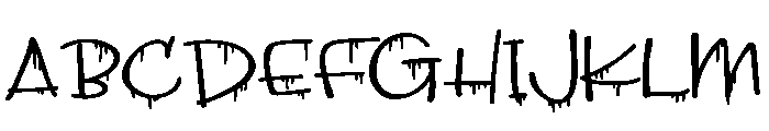 ZP Strawberry Scary Script Expanded Bold Font UPPERCASE