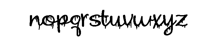 ZP Strawberry Scary Script Expanded Bold Font LOWERCASE