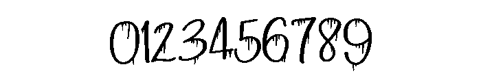 ZP Strawberry Scary Script Expanded Font OTHER CHARS