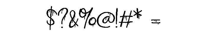 ZP Strawberry Scary Script Font OTHER CHARS