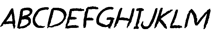 ZP Teacher Chalk Italic Font UPPERCASE