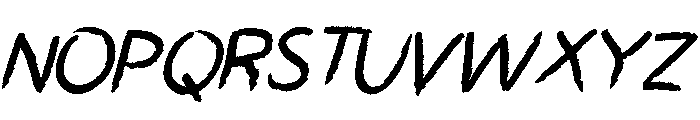 ZP Teacher Chalk Italic Font UPPERCASE