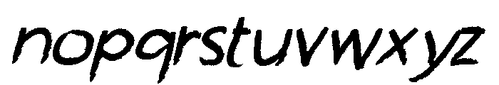 ZP Teacher Chalk Italic Font LOWERCASE