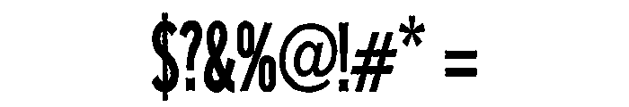 ZP The Dead Walk Condensed Font OTHER CHARS