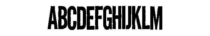 ZP The Dead Walk Condensed Font UPPERCASE