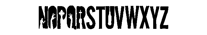 ZP The Dead Walk Condensed Font LOWERCASE