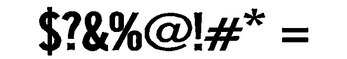 ZP The Dead Walk Expanded Font OTHER CHARS