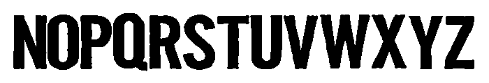 ZP The Dead Walk Expanded Font UPPERCASE