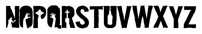 ZP The Dead Walk Expanded Font LOWERCASE