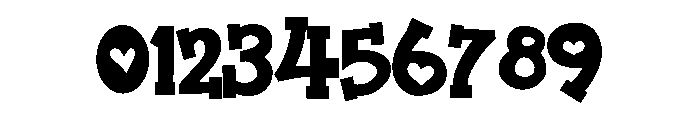ZP Three Hearts Bold Font OTHER CHARS
