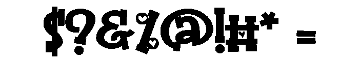 ZP Three Hearts Bold Font OTHER CHARS