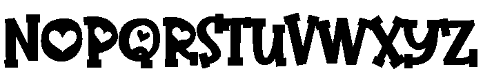 ZP Three Hearts Bold Font UPPERCASE