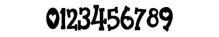 ZP Three Hearts Condensed Font OTHER CHARS