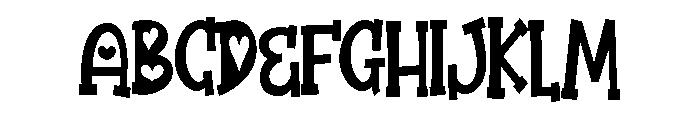 ZP Three Hearts Condensed Font UPPERCASE