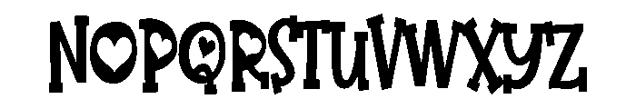 ZP Three Hearts Condensed Font UPPERCASE
