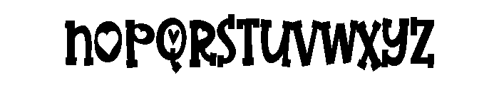 ZP Three Hearts Condensed Font LOWERCASE