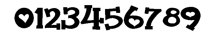 ZP Three Hearts Expanded Font OTHER CHARS