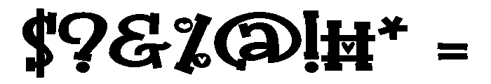 ZP Three Hearts Expanded Font OTHER CHARS