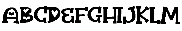 ZP Three Hearts Expanded Font UPPERCASE