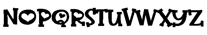 ZP Three Hearts Expanded Font UPPERCASE
