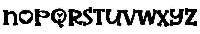 ZP Three Hearts Expanded Font LOWERCASE