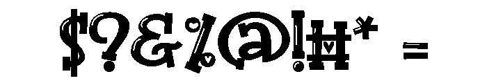 ZP Three Hearts Glow Font OTHER CHARS