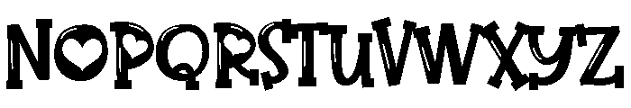 ZP Three Hearts Glow Font UPPERCASE