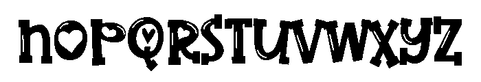 ZP Three Hearts Glow Font LOWERCASE