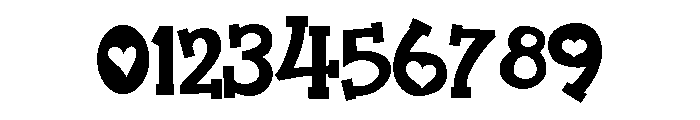 ZP Three Hearts Font OTHER CHARS