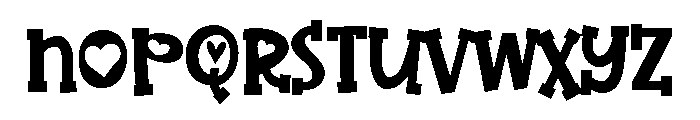 ZP Three Hearts Font LOWERCASE