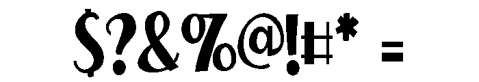 ZP Toadface Condensed Font OTHER CHARS