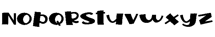ZP Toadface Expanded Bold Font LOWERCASE