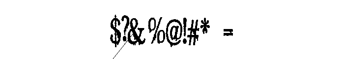 ZP Toil and Trouble Shakes Condensed Bold Font OTHER CHARS